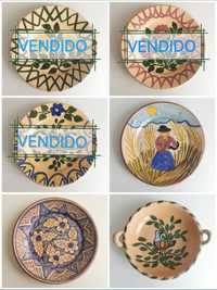Diversos PRATOS ARTESANAIS em cerâmica do REDONDO (Alentejo)