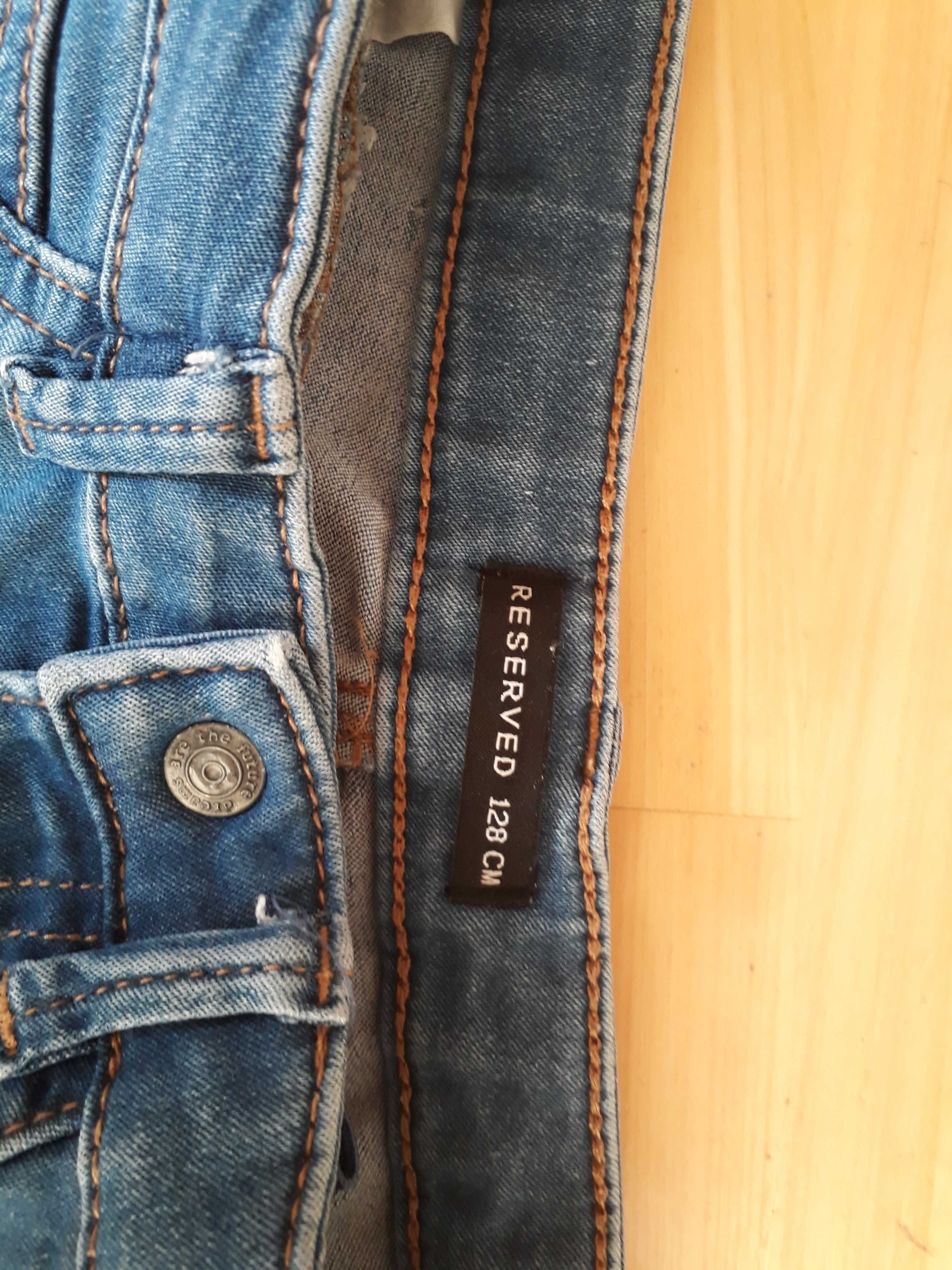 Spodnie Reserved R128 7-8 lat Dla Dziewczynki Jeans