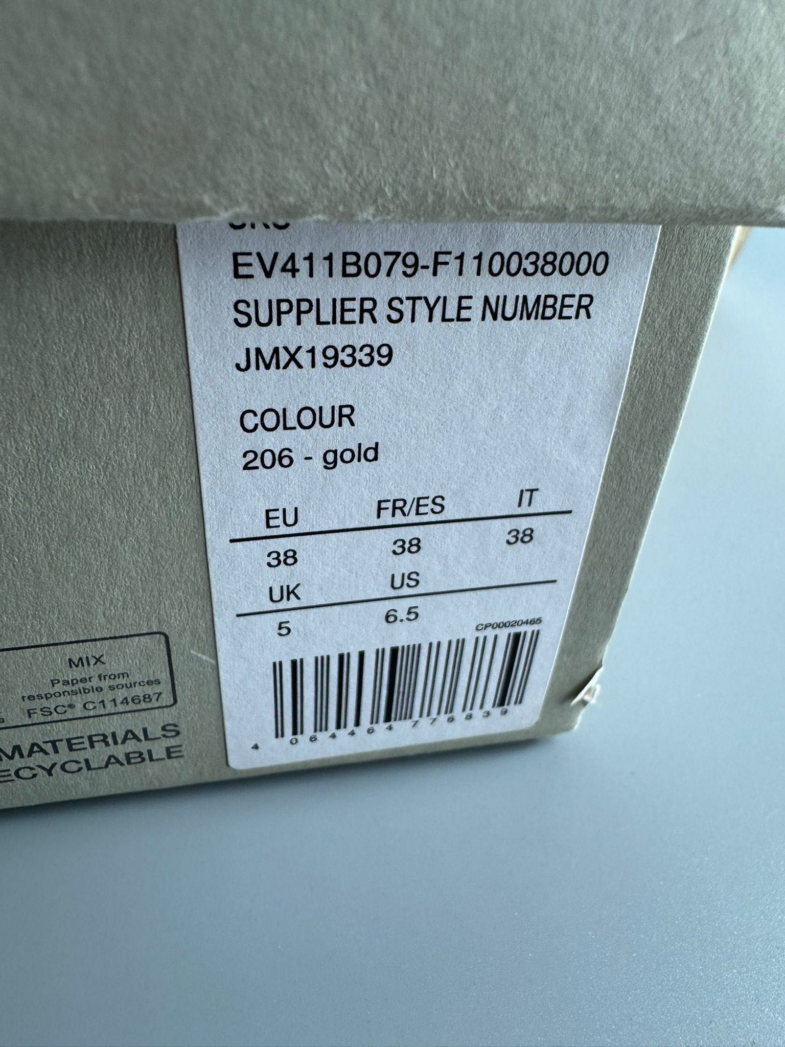 Nowe buty na obcasie szpilki EVEN & ODD złote 38