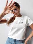 Olavoga T-shirt z napisem