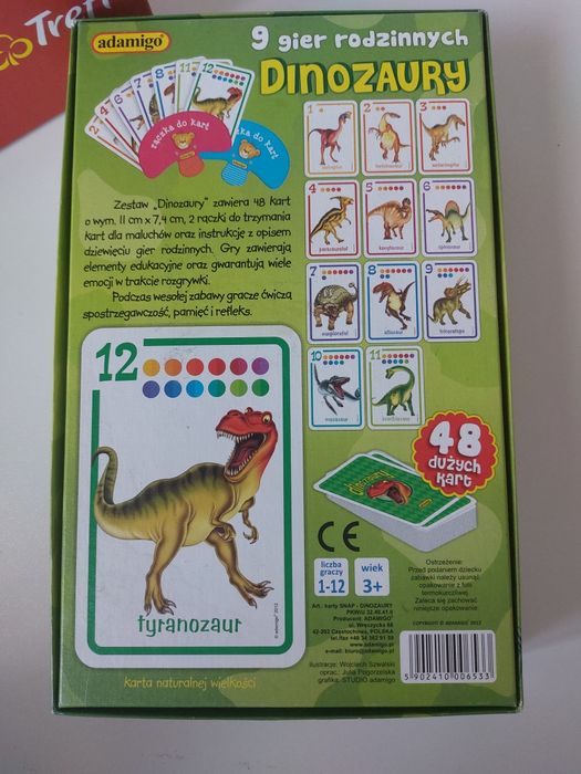 2 gry dinozaury dino safari i karciana