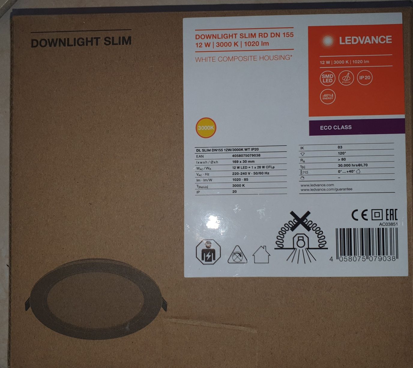 Plafon Oprawa Oświetleniowa LED Ledvance 12W 3000K