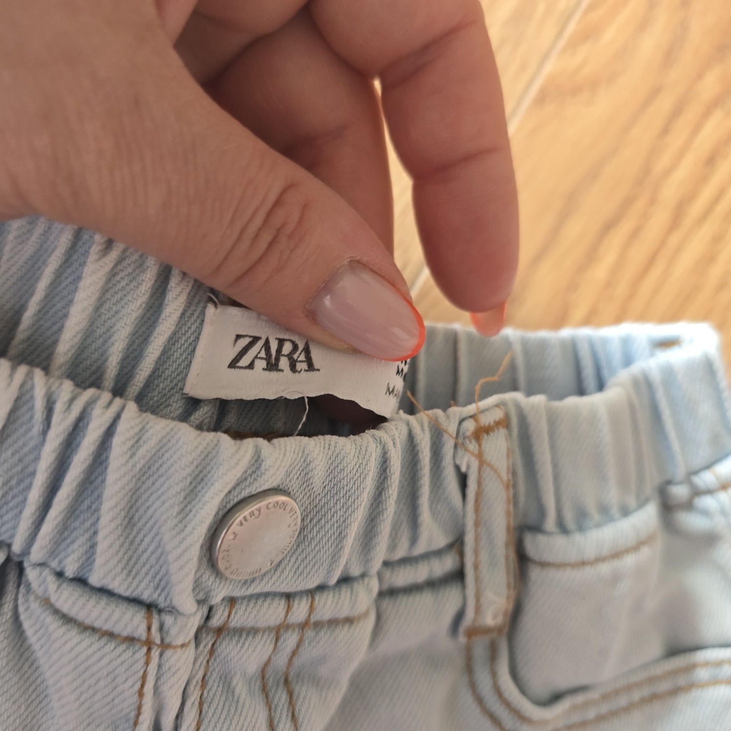 Krótkie spodenki Zara 92 dżinsowe jeans bawełna cotton