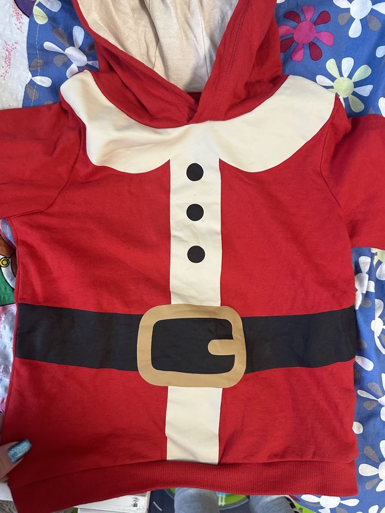 Bluza dla chlopca świąteczna czerwona jak strój mikolaj