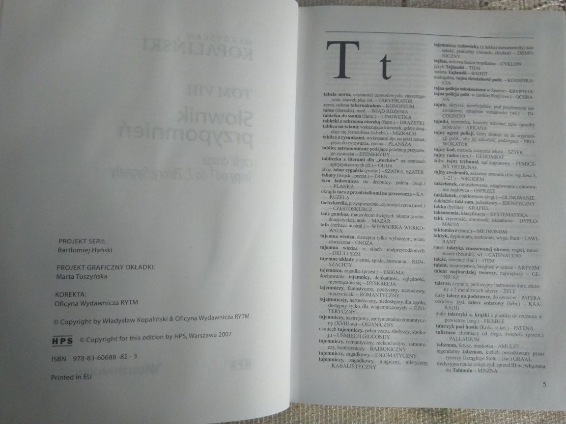 Słowniki słownik Władysław Kopalinski tom VII i VIII