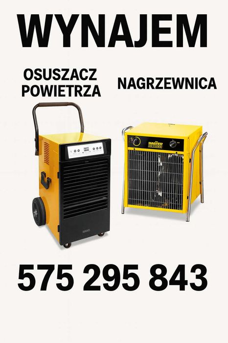 Osuszacz powietrza / nagrzewnica budowlana / osuszanie WYNAJEM