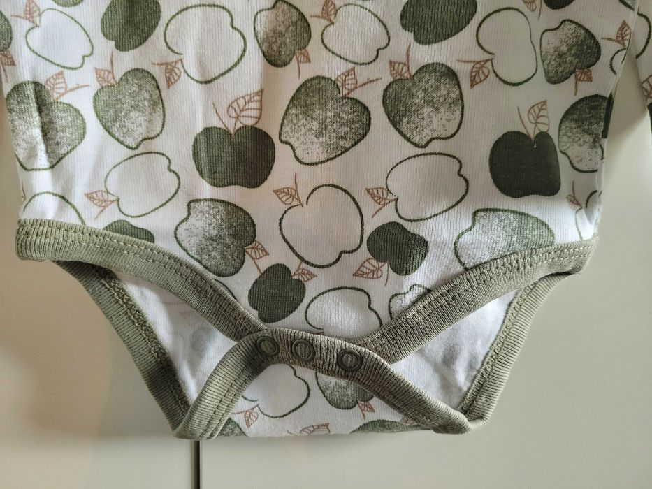 Body 62 0-3 bawełna organiczna długi rękaw niemowlęce