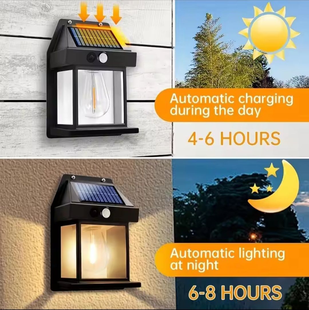 Nowa świetna lampka ogrodowa solarna 3 tryby czujnik ruchu zmierzchu