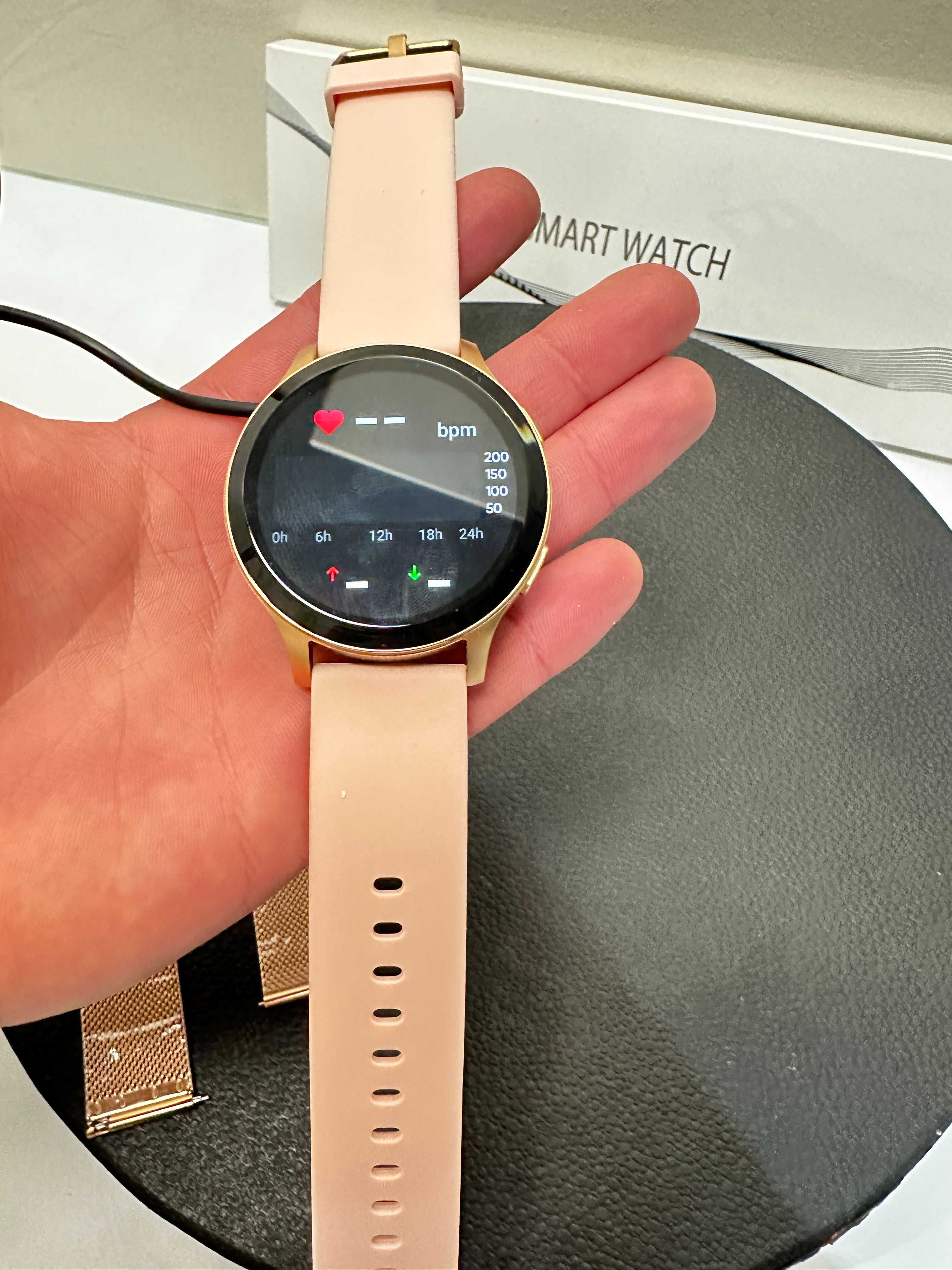 Nowy! Smartwatch damski + dwa paski | Wiele pomiarów i trybów!