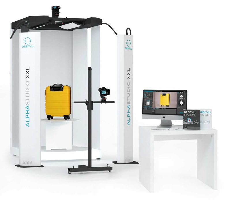 Maquina profissional para fotografia de produto em 360º