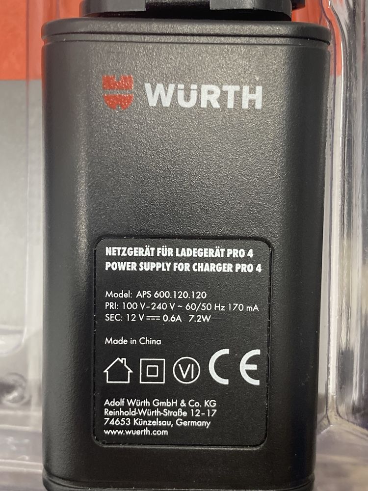 WURTH charger PRO 4 ładowarla do akumulatorków AA, AAA