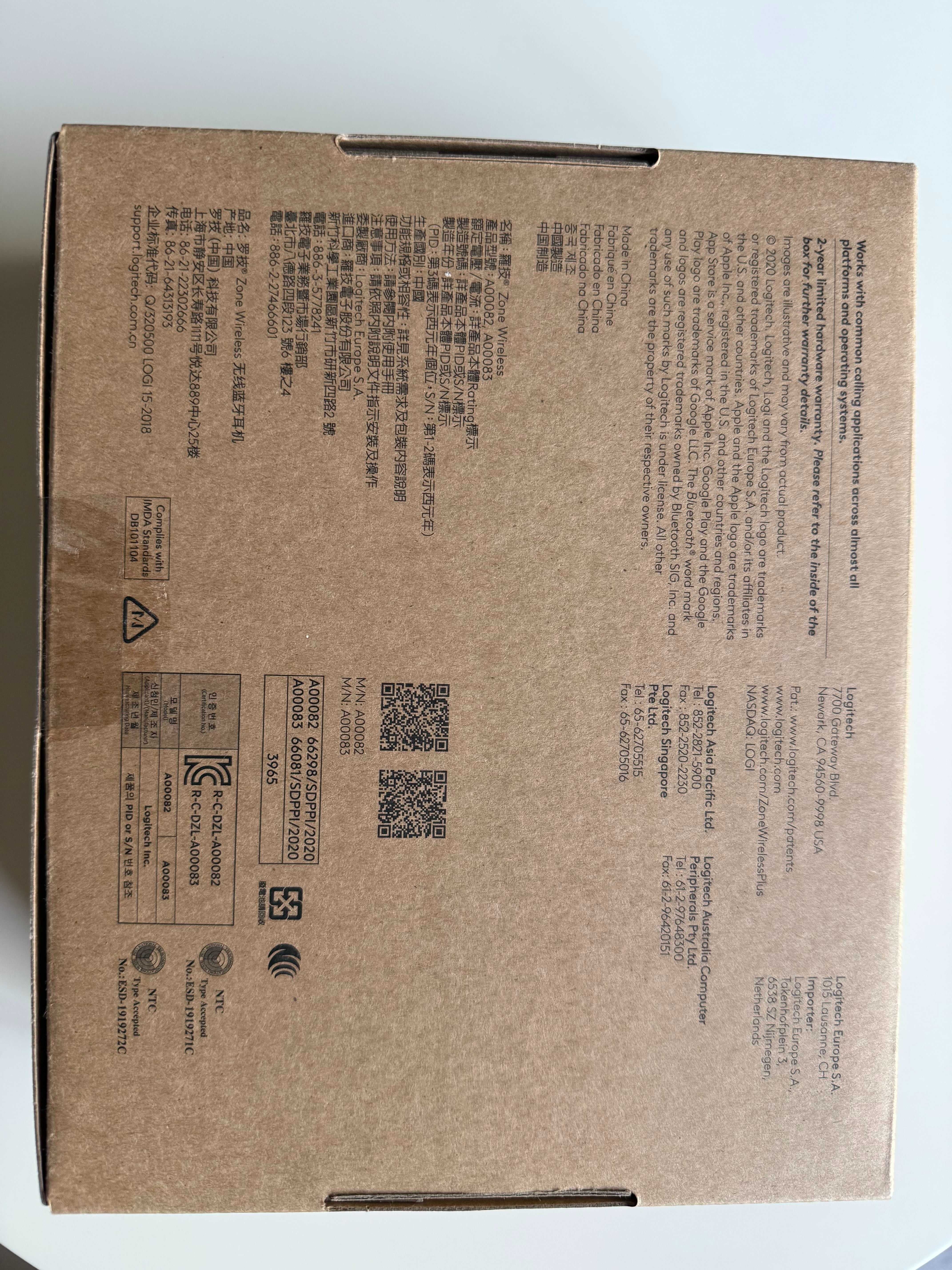 Logitech Zone Wireless słuchawki bezprzewodowe z mikrofonem ANC