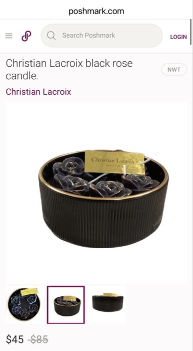 Оригінал!Нова декоративна преміум свічка Rose Christian Lacroix,221 гр