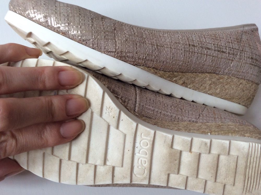 GABOR czółenka damskie espadryle 37 / 38 gold style