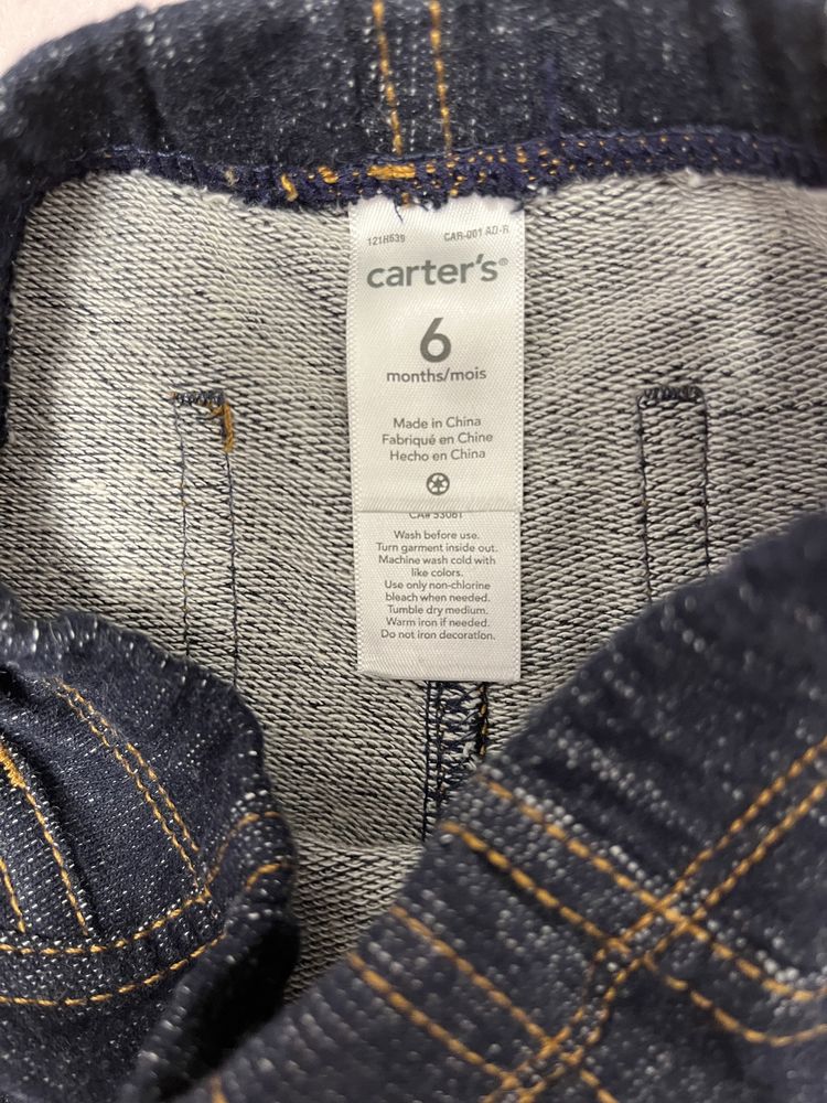 Elastyczne spodnie jeansy firmy Carter’s rozmiar 68