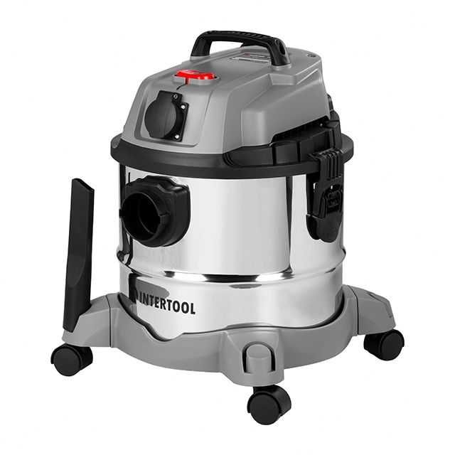 Пилосос будівельний 1.4 кВт, бак 20 л, шланг 3 м. INTERTOOL DT-1025.