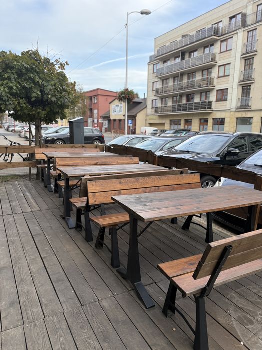 Meble ogródek piwny ławki i stoły ogrodnicze