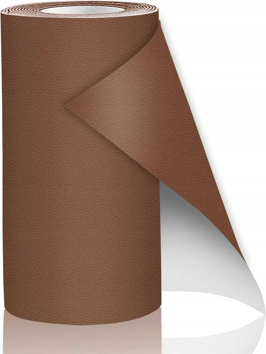 Sztuczna Skóra PU samoprzylepna łatki zestaw naprawczy brąz 40x150cm