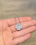 Королівський хрестик з діамантами 1.15ct в золоті 585