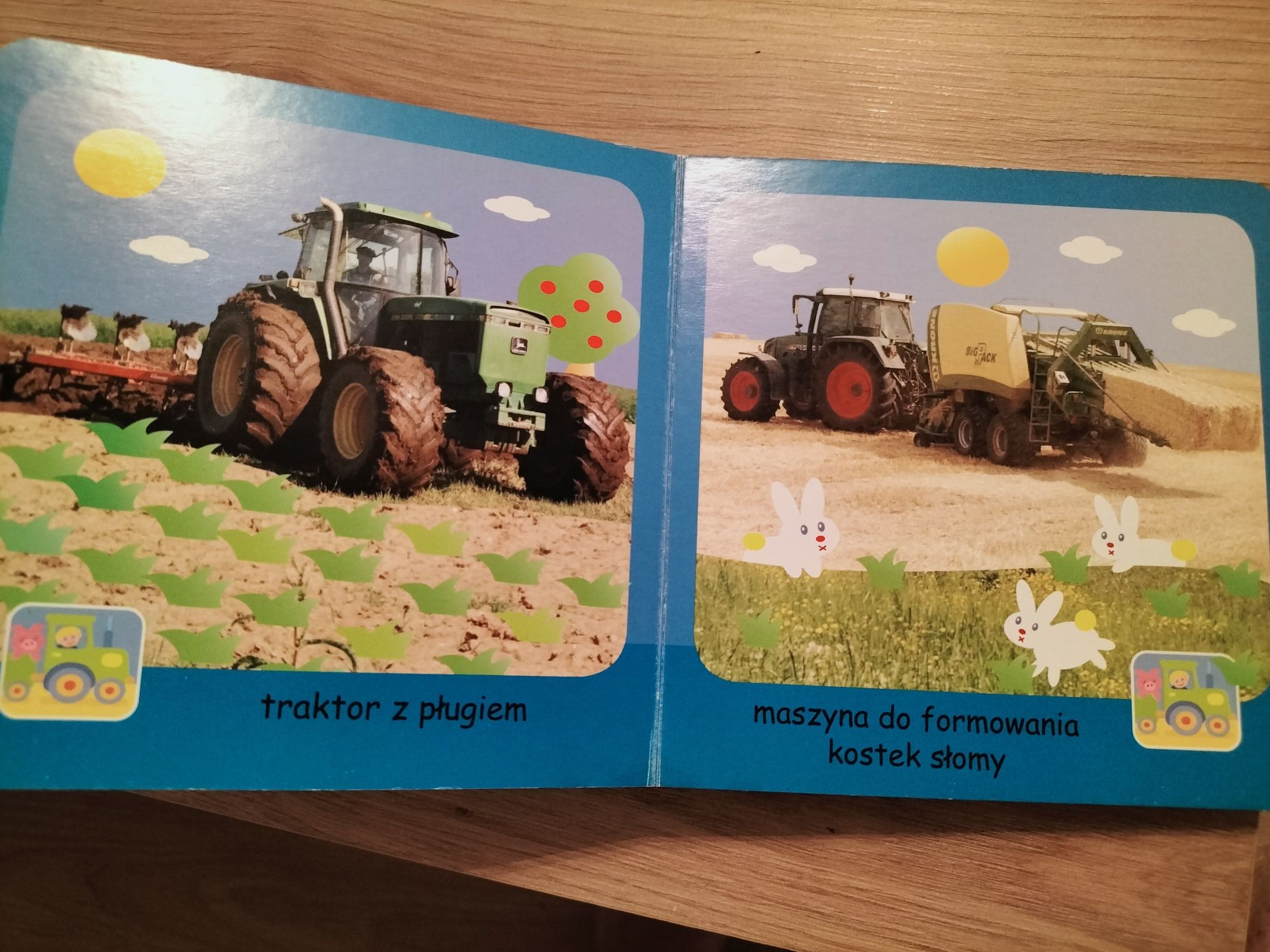 Książeczka dla dzieci pt. Auta, traktory i ciężarówki