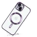 Etui do Iphone 13/14/15 Plus Pro Max Magsafe Plecki Obudowa Ja Purpura