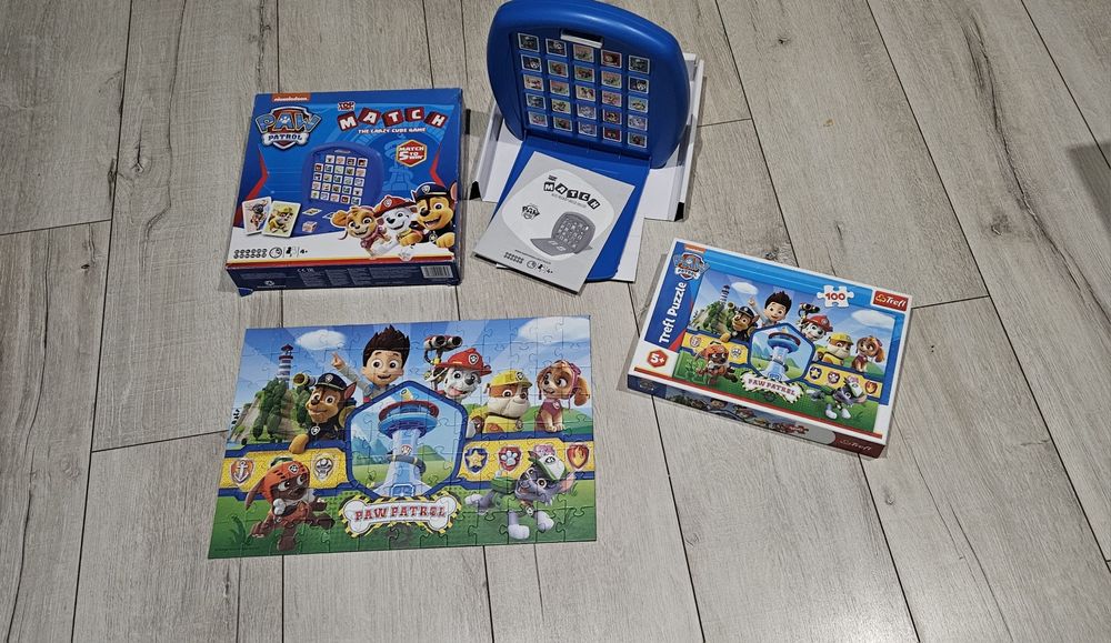 Zestaw Gra Psi Patrol Match "The Crazy Cube Game" + Puzzle