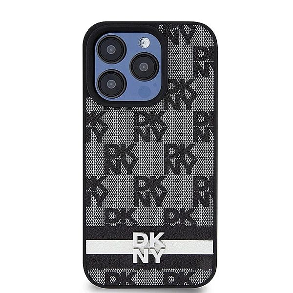 Etui DKNY Leather Checkered Mono Pattern & Printed Stripes na iPhone 1