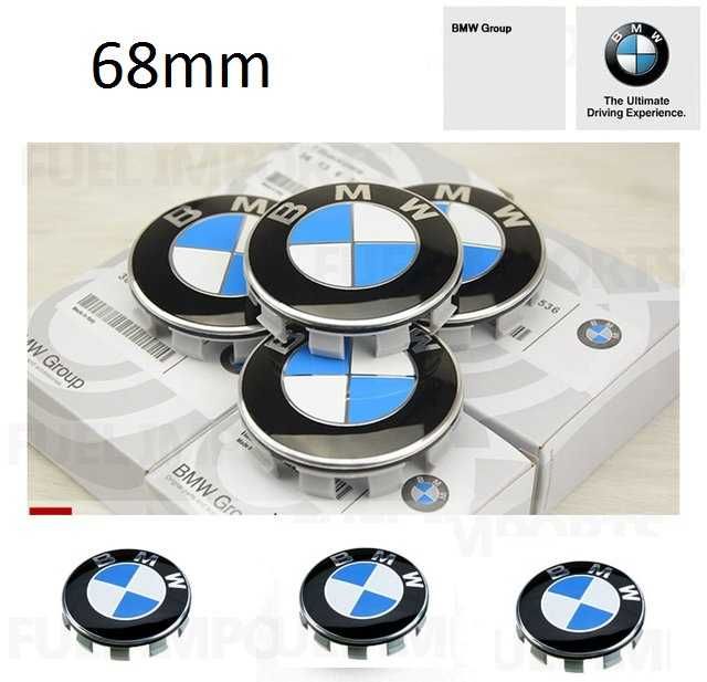 Símbolos emblemas para jantes Bmw 68mm Novos na cor original