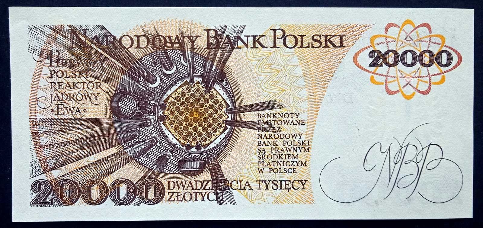 Banknot PRL 20000 zł 1989 AM st.1