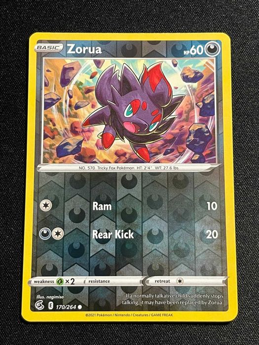 Carta Pokémon Zorua 170/264 Fusion Strike