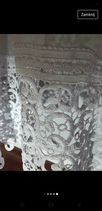 Firanka łuk woal z gipiurą biała 180x400cm