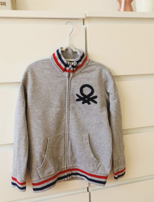 United Colors of Benetton 116 122 chłopięca szara zapinana bluza