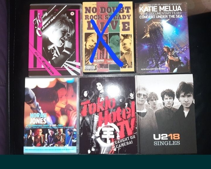 Dvd Norah Jones katie melua tokio hotel kelly Osborne  U2 dvd