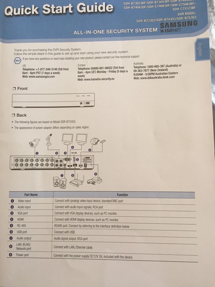 Samsung sistema de video vigilância