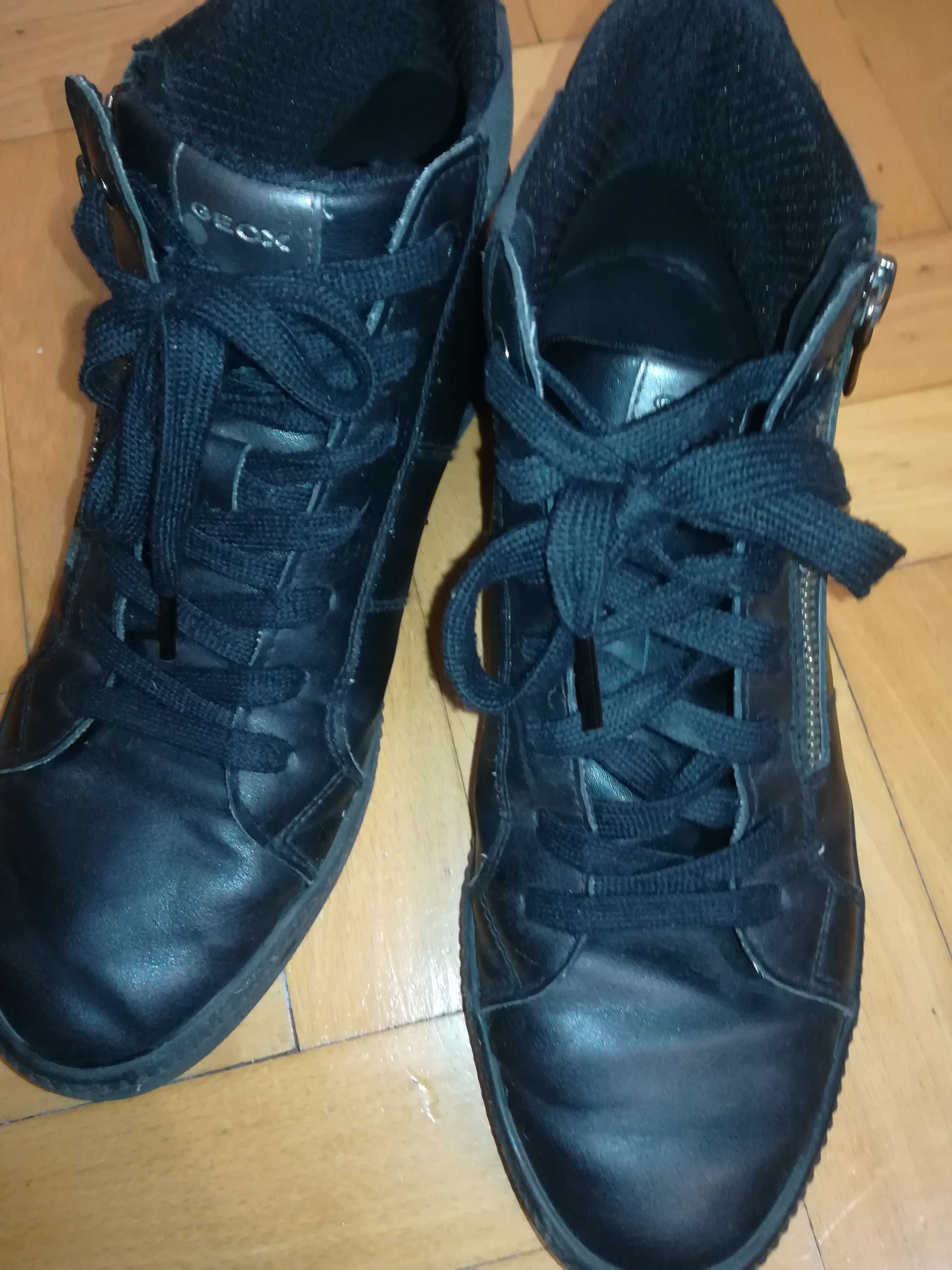 Geox Sneakersy czarne botki
