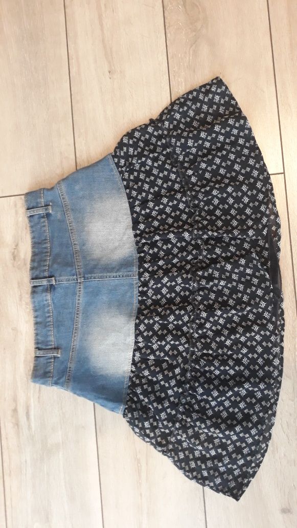 Spódnica jeans + materiał 38 M