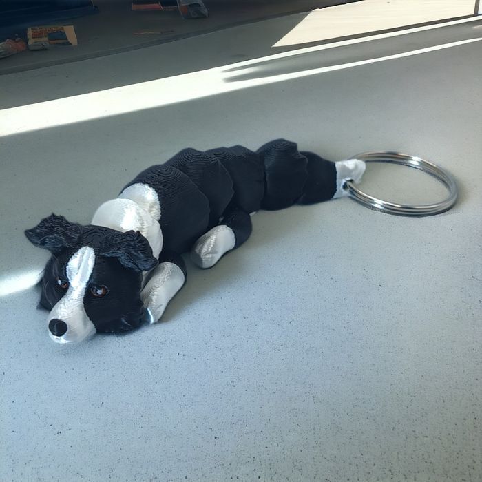 Ruchomy Brelok - Pies Border Collie Baby,  Breloczek, Brelok 71W1