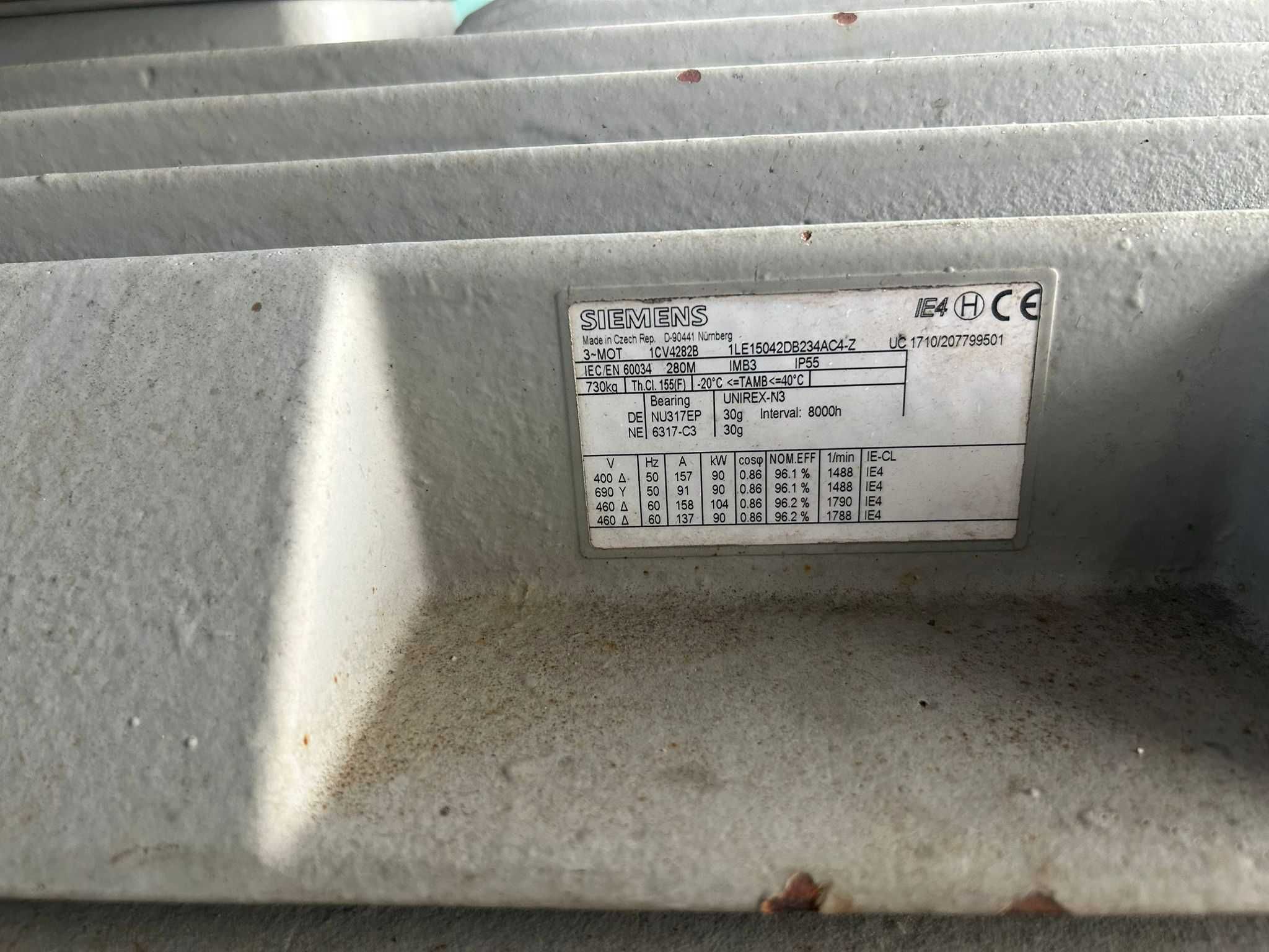 Wysokiej Jakości Silnik elektryczny 90kW 1488obr. Siemens