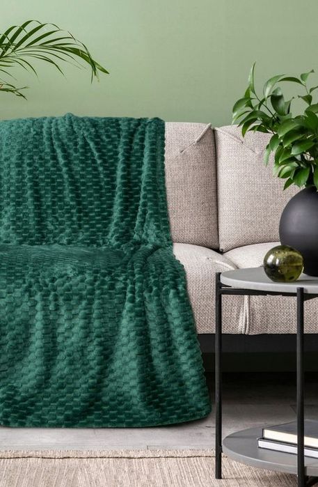Koc 150x200 Flanelowy Design Cindy6 C.Zieleń