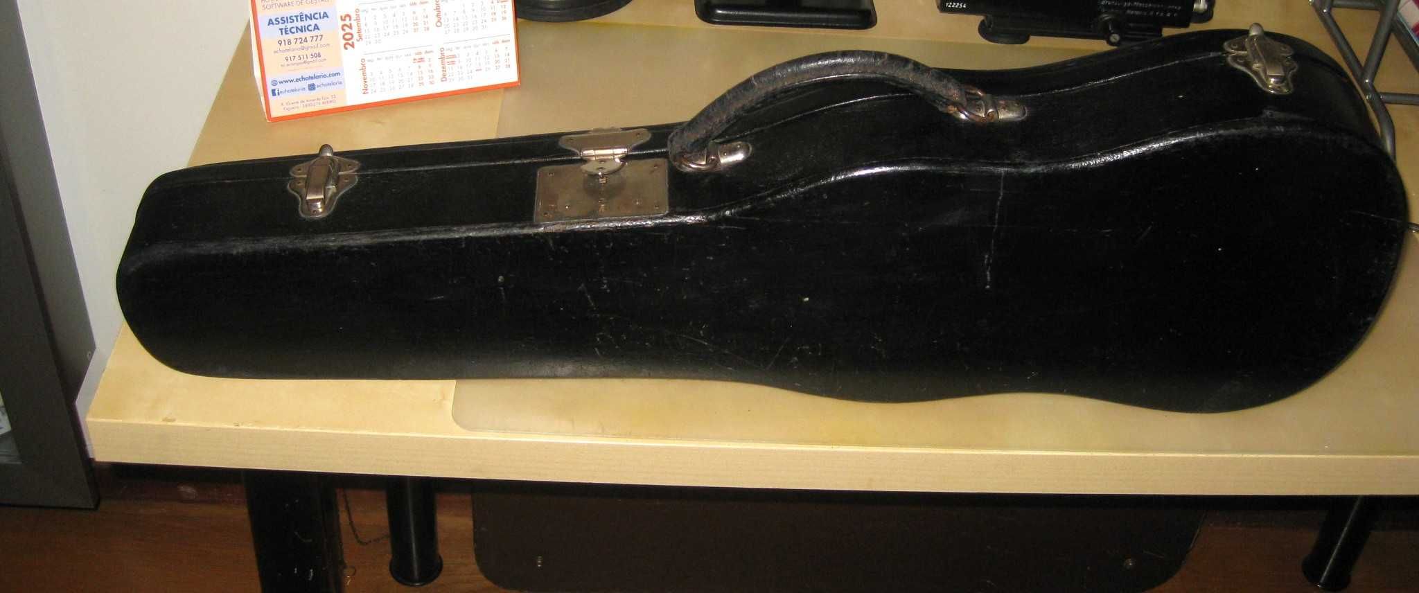 Caixa antiga p/violino 3/4