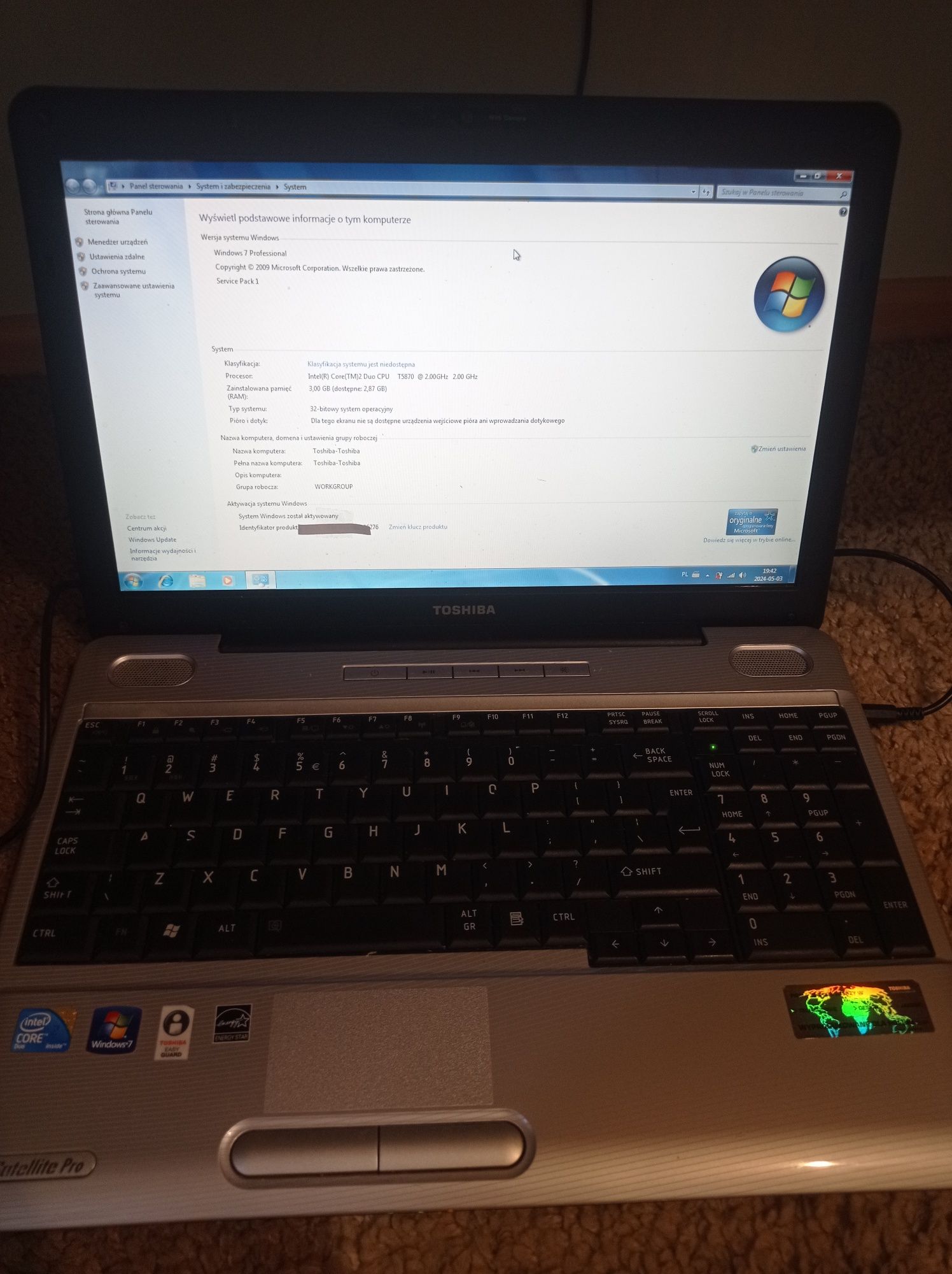 Laptop Toshiba Satellite L500