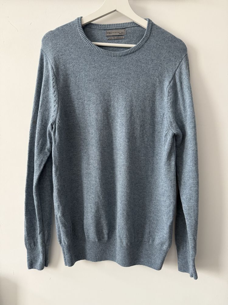 Sweter oversize wełna oldmoney M L vintagelook