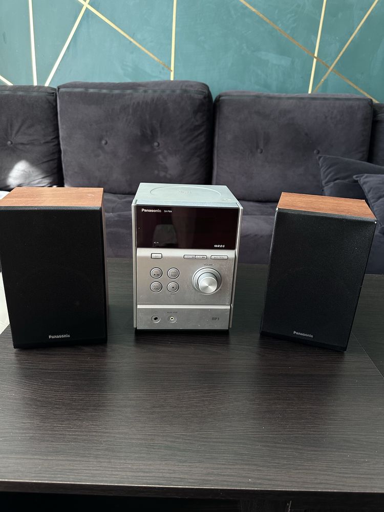 Panasonic SA-PM4 wieża + 2 głośniki + zasilacz