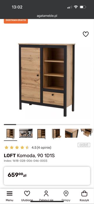 Sprzedam komode dab wotan czarny stan idealny