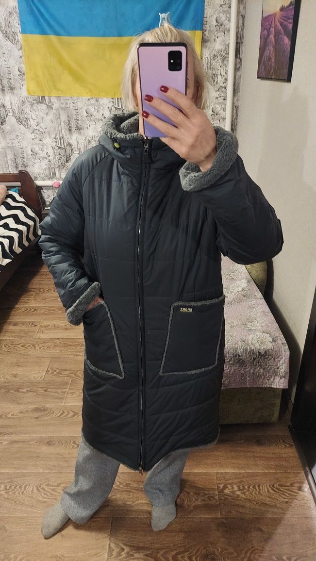 Зимова двостороння куртка, 48-50р
