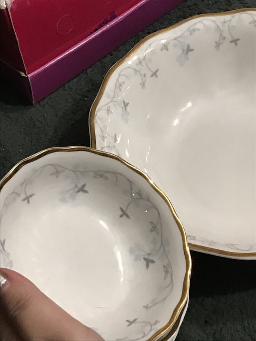 Misa i salaterki vintage porcelana karolina