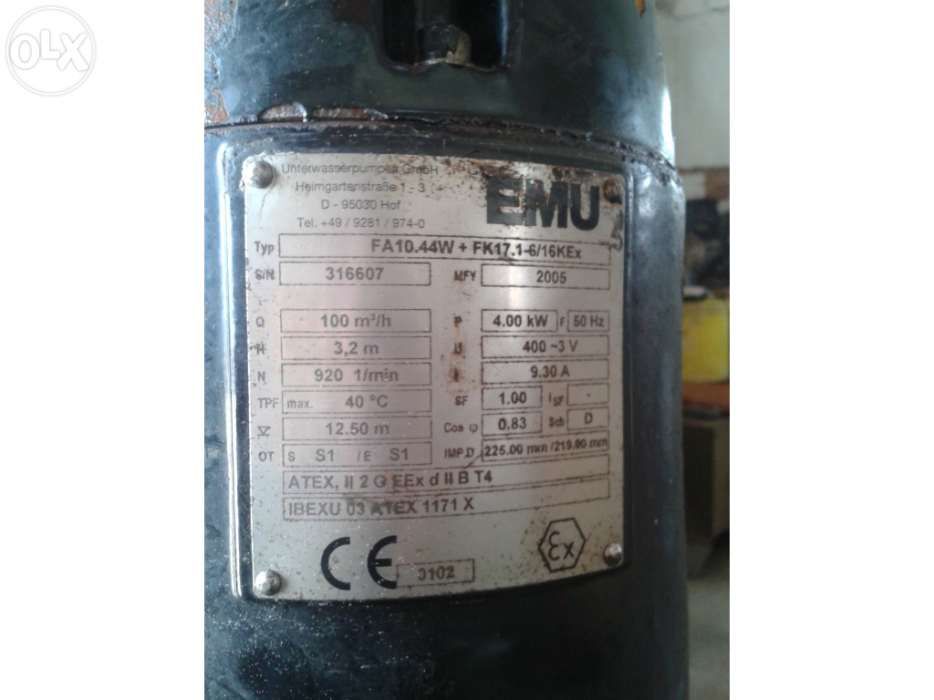 Bomba de lamas e aguas 380 v nova