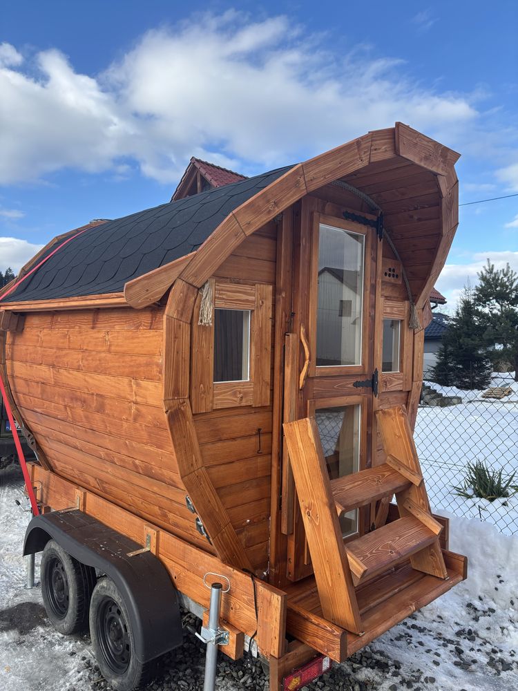 Mobilna sauna beczka  ogrodowa