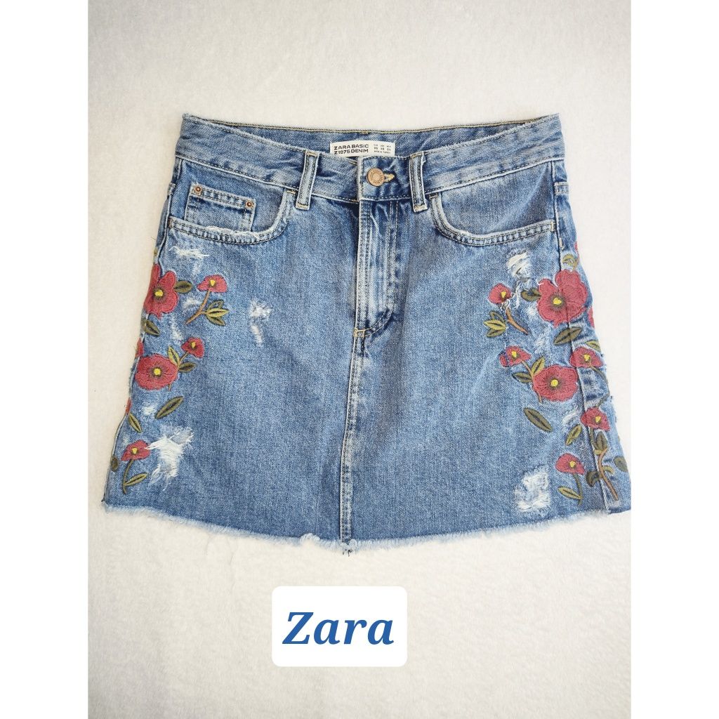 Mini jeansowa spódnica Zara XS