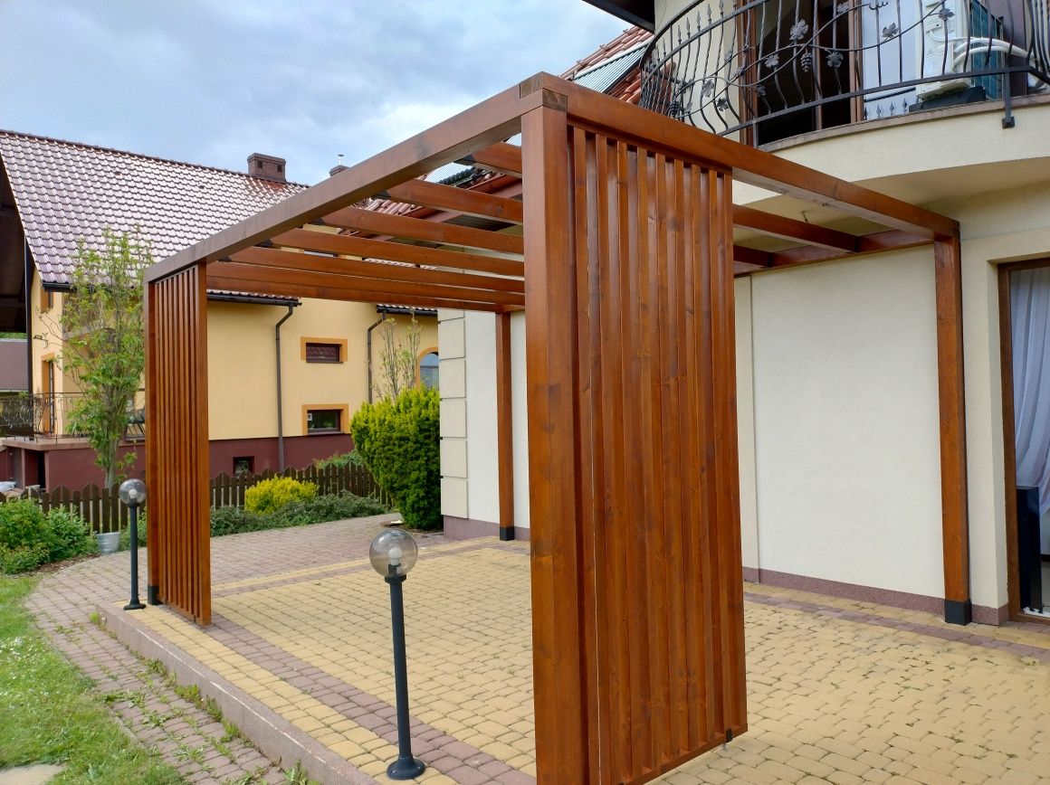 Zadaszenie tarasu, pergola, altana, poliwęglan.
